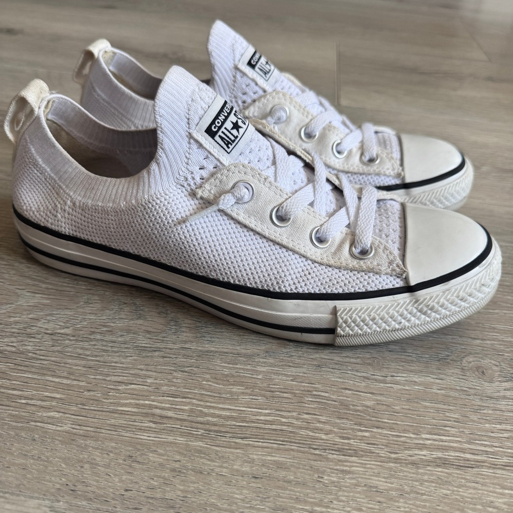Converse Chuck Taylor All Star Shoreline Knit White Sneakers 565490F Womens 8